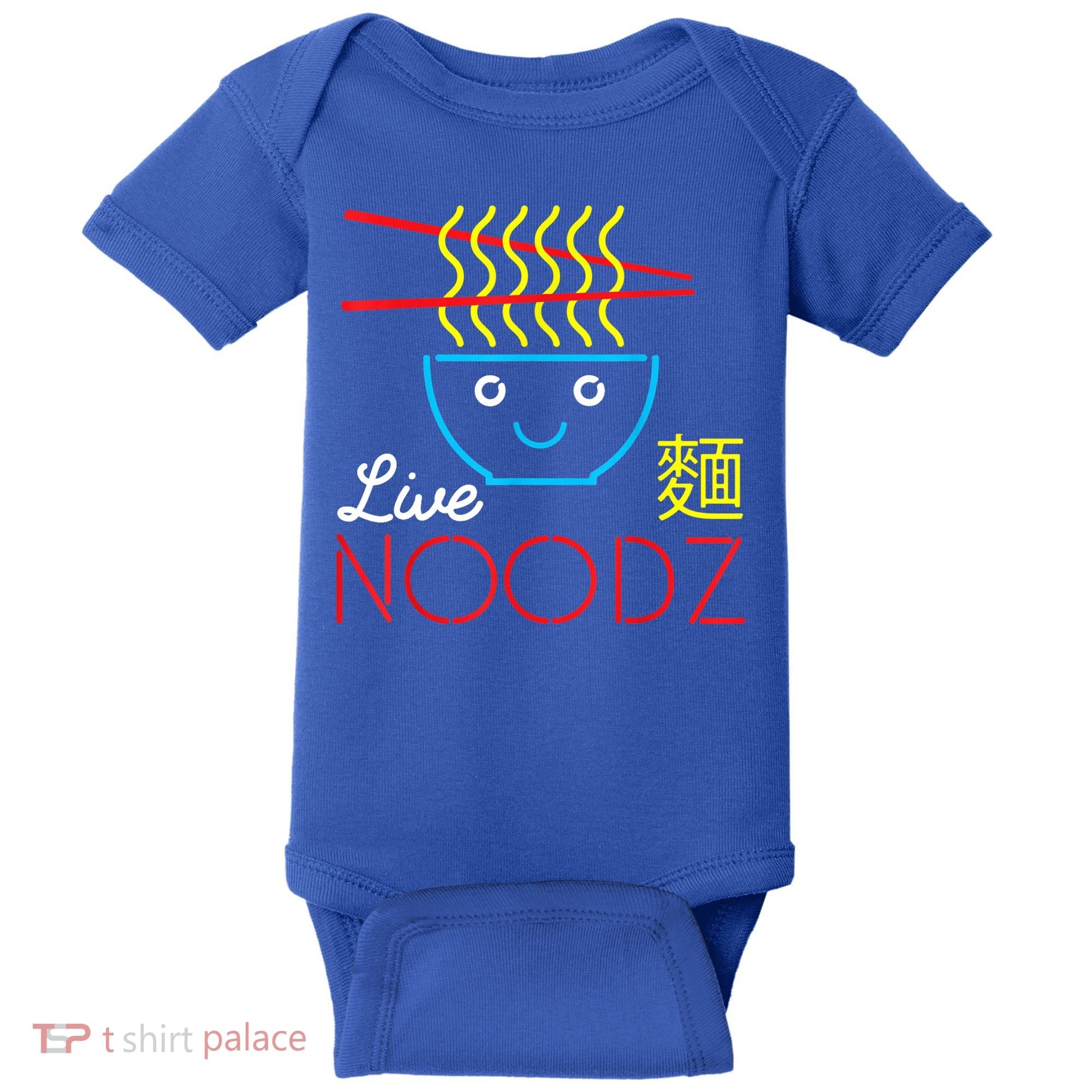 Live Noodz Noods Ramen Noodle Pho Funny Cute Gift Baby Bodysuit