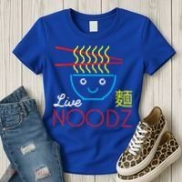 Live Noodz Noods Ramen Noodle Pho Funny Cute Gift Women's T-Shirt thumb 3