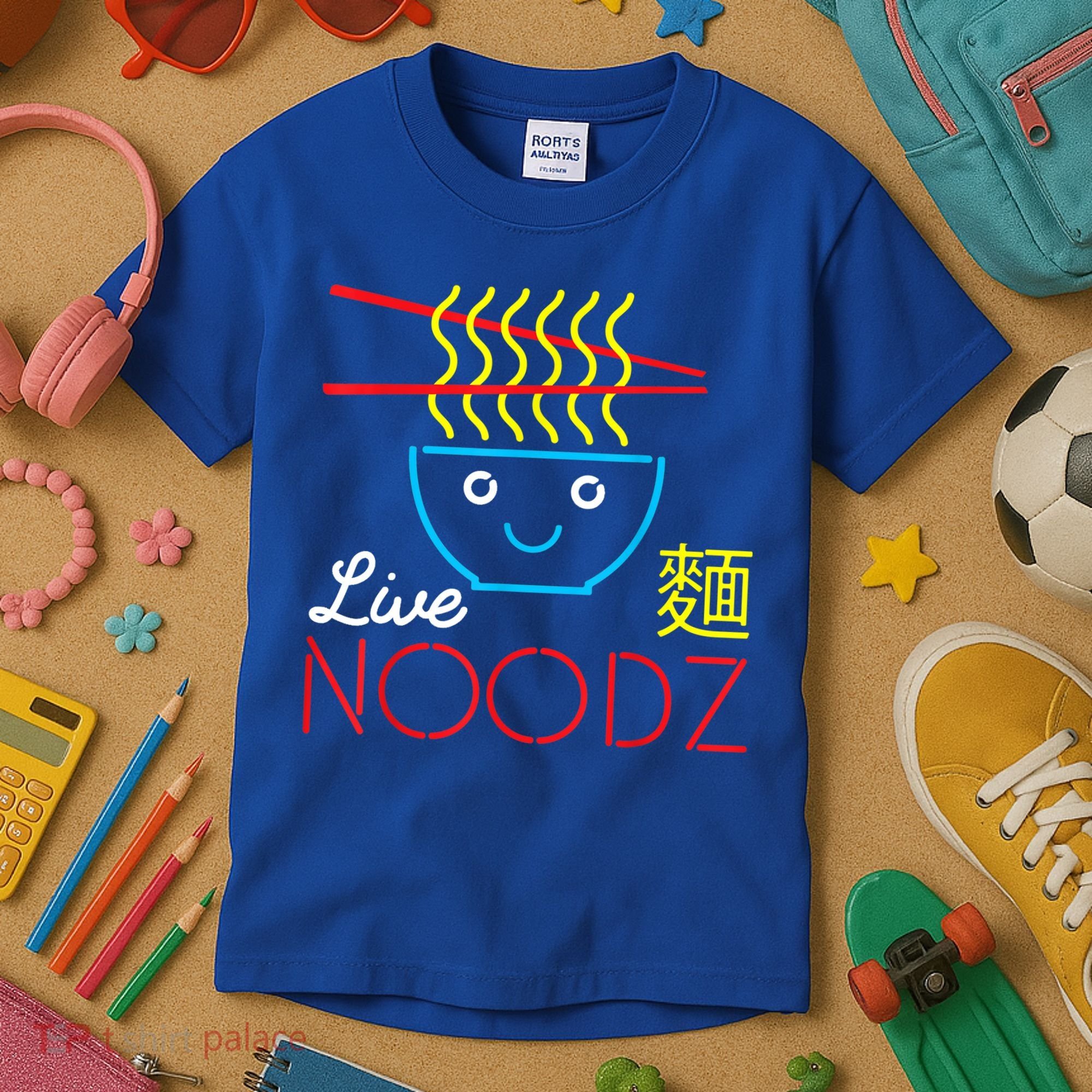 Live Noodz Noods Ramen Noodle Pho Funny Cute Gift Kids T-Shirt