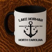Lake Norman North Carolina Funny Fishing Camping Summer Gift Great Gift Coffee Mug thumb 2