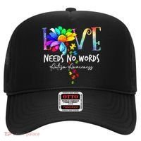 Love Needs No Words – Autism Awareness Puzzle Autism Symbol Cool Gift Hat thumb 0
