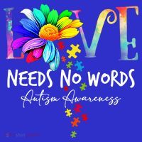 Love Needs No Words – Autism Awareness Puzzle Autism Symbol Cool Gift Baby Bodysuit thumb 2