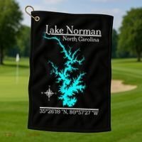 Lake Norman North Carolina Golf Towel thumb 1