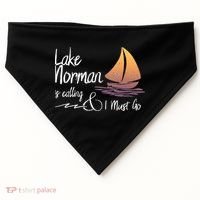 Lake Norman North Carolina Lake Is Calling USA-Made Doggie Bandana thumb 0