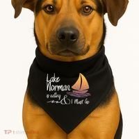 Lake Norman North Carolina Lake Is Calling USA-Made Doggie Bandana thumb 1