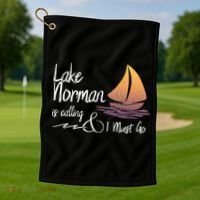 Lake Norman North Carolina Lake Is Calling Golf Towel thumb 1