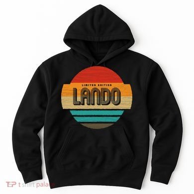 Lando Name Retro Vintage Sunset Limited Edition Hoodie