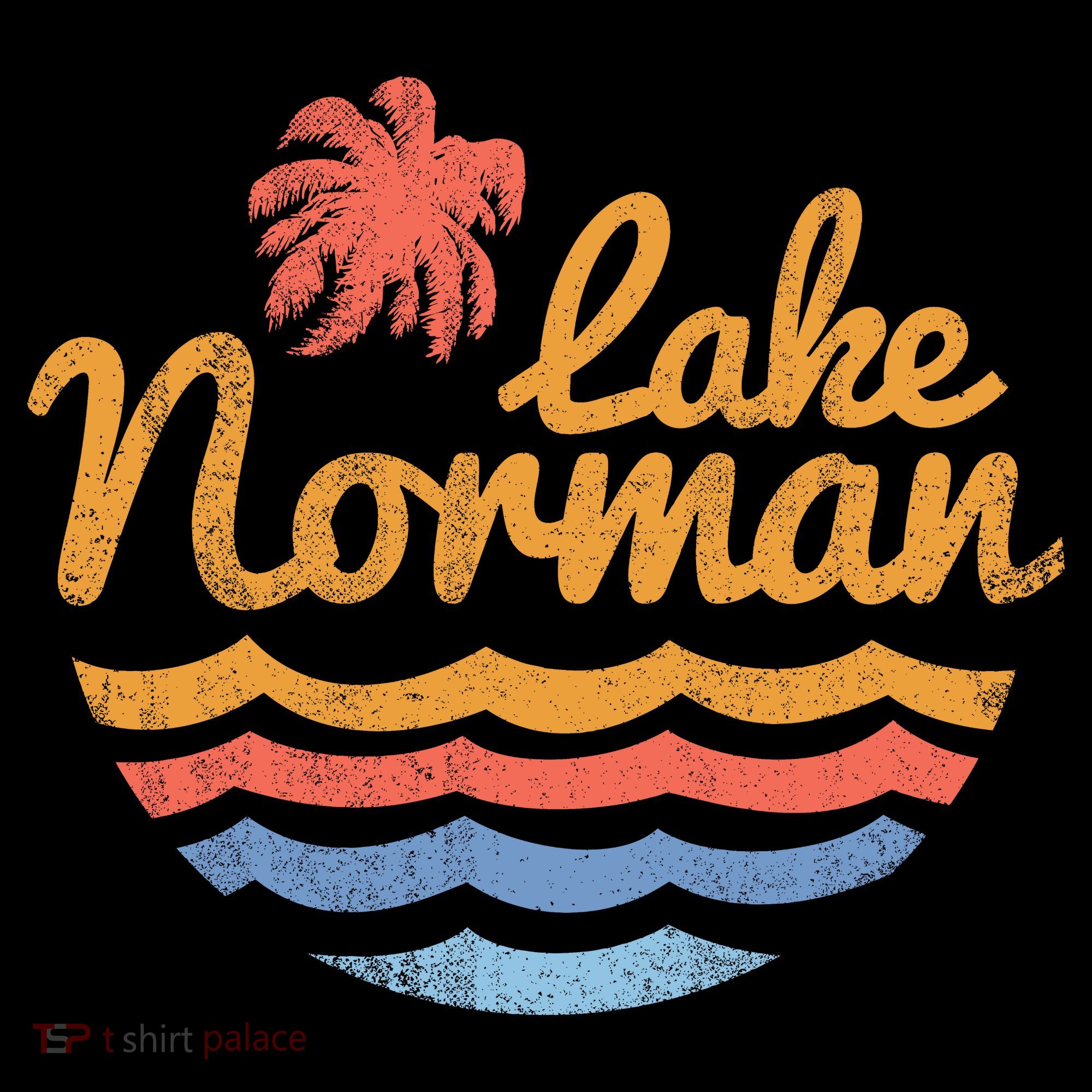 Lake Norman Retro Logo Ornament