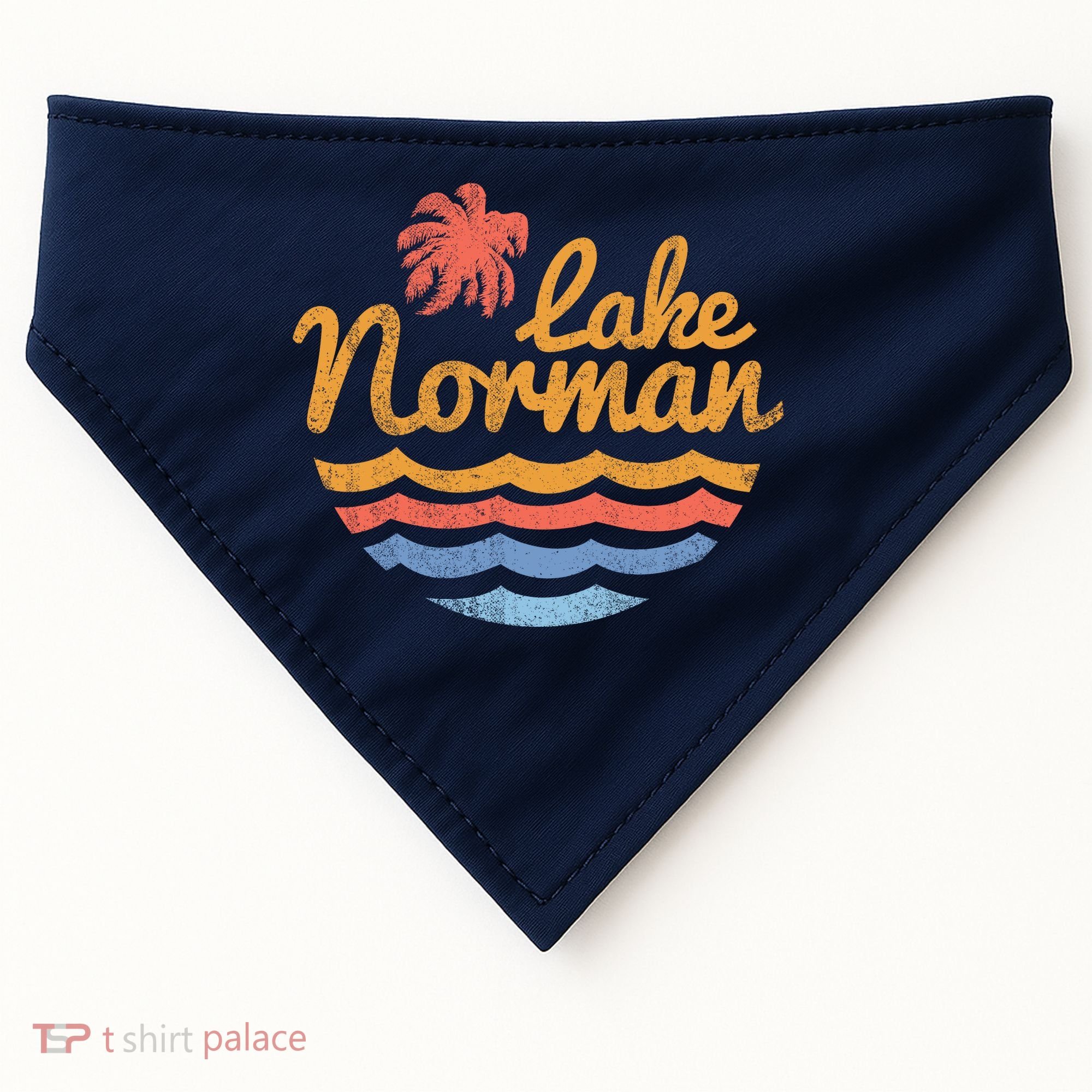 Lake Norman Retro Logo USA-Made Doggie Bandana