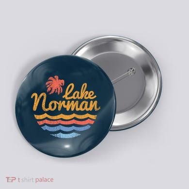 Lake Norman Retro Logo Button
