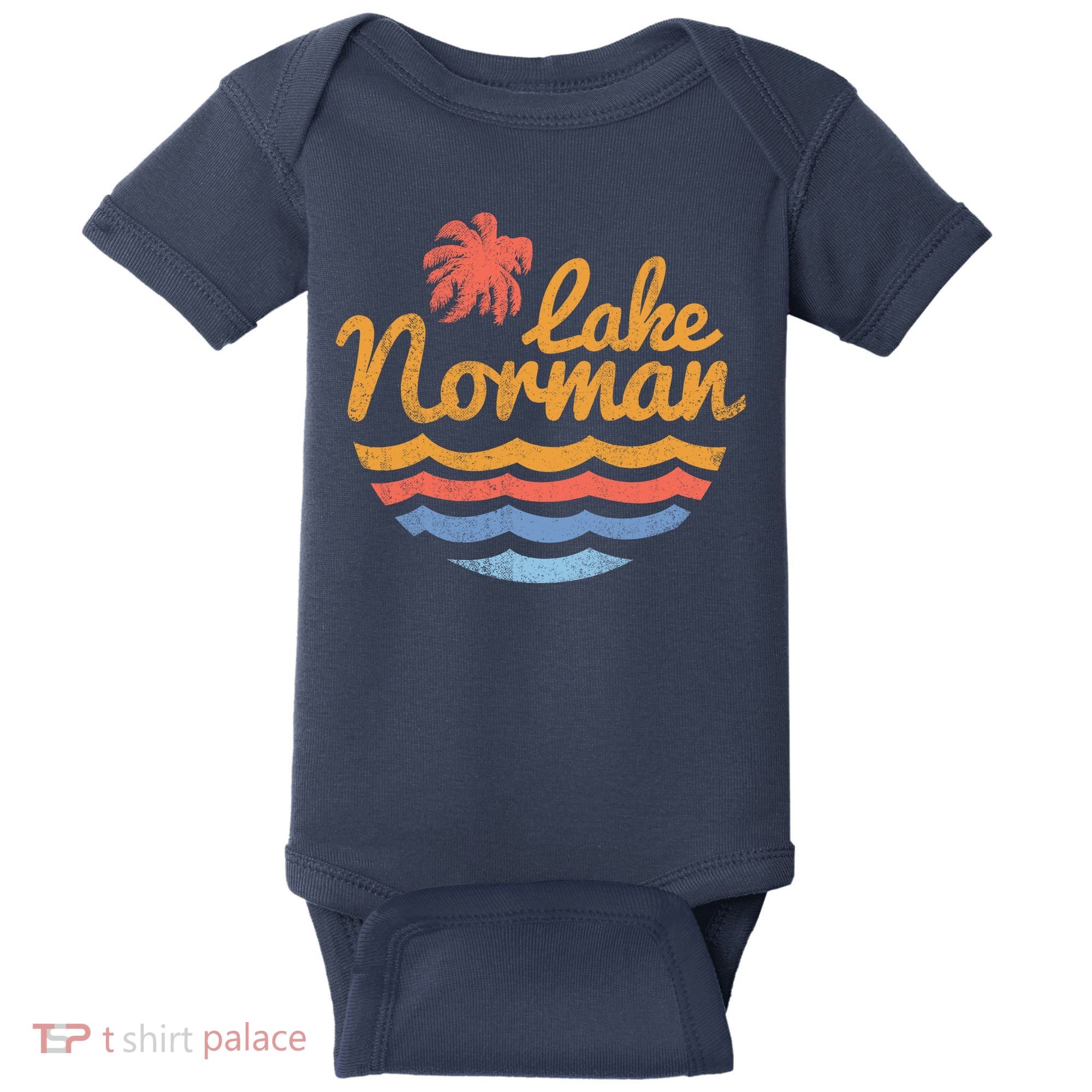 Lake Norman Retro Logo Baby Bodysuit