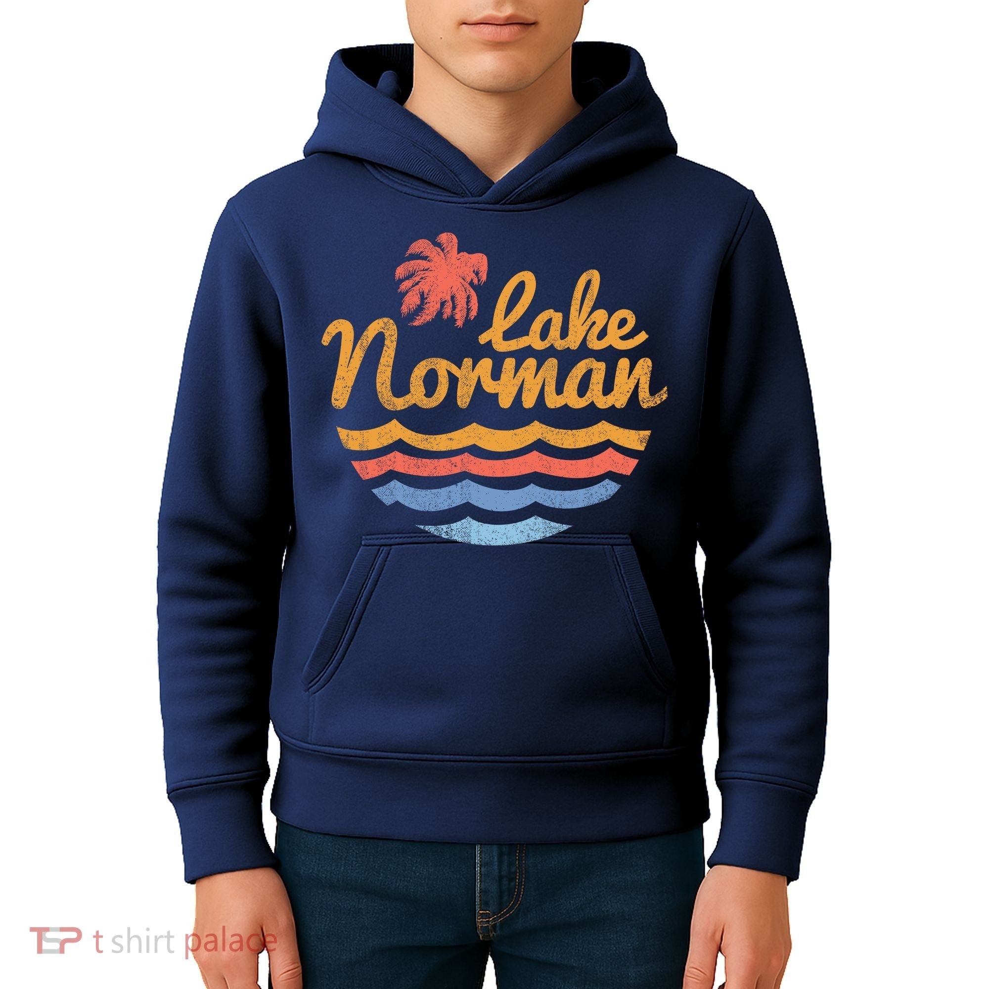 Lake Norman Retro Logo Kids Hoodie