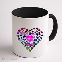 Love Nursing Rainbow Heart Collage Coffee Mug thumb 1