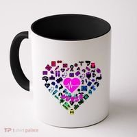 Love Nursing Rainbow Heart Collage Coffee Mug thumb 0