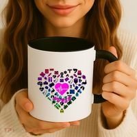 Love Nursing Rainbow Heart Collage Coffee Mug thumb 3