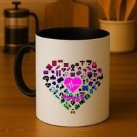 Love Nursing Rainbow Heart Collage Coffee Mug thumb 4