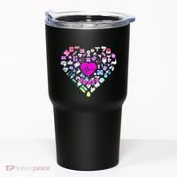 Love Nursing Rainbow Heart Collage Tumbler thumb 0