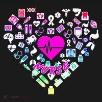 Love Nursing Rainbow Heart Collage Ornament thumb 1