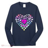 Love Nursing Rainbow Heart Collage Long Sleeve Shirt thumb 0