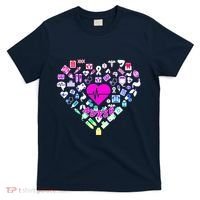 Love Nursing Rainbow Heart Collage T-Shirt thumb 0