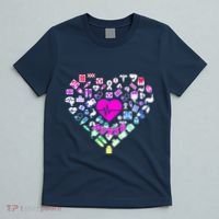 Love Nursing Rainbow Heart Collage T-Shirt thumb 5