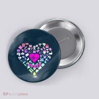 Love Nursing Rainbow Heart Collage Button thumb 0