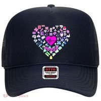 Love Nursing Rainbow Heart Collage Hat thumb 0