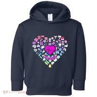 Love Nursing Rainbow Heart Collage Toddler Hoodie thumb 0