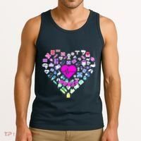 Love Nursing Rainbow Heart Collage Tank Top thumb 3