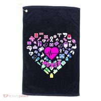 Love Nursing Rainbow Heart Collage Golf Towel thumb 0