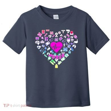 Love Nursing Rainbow Heart Collage Toddler T-Shirt