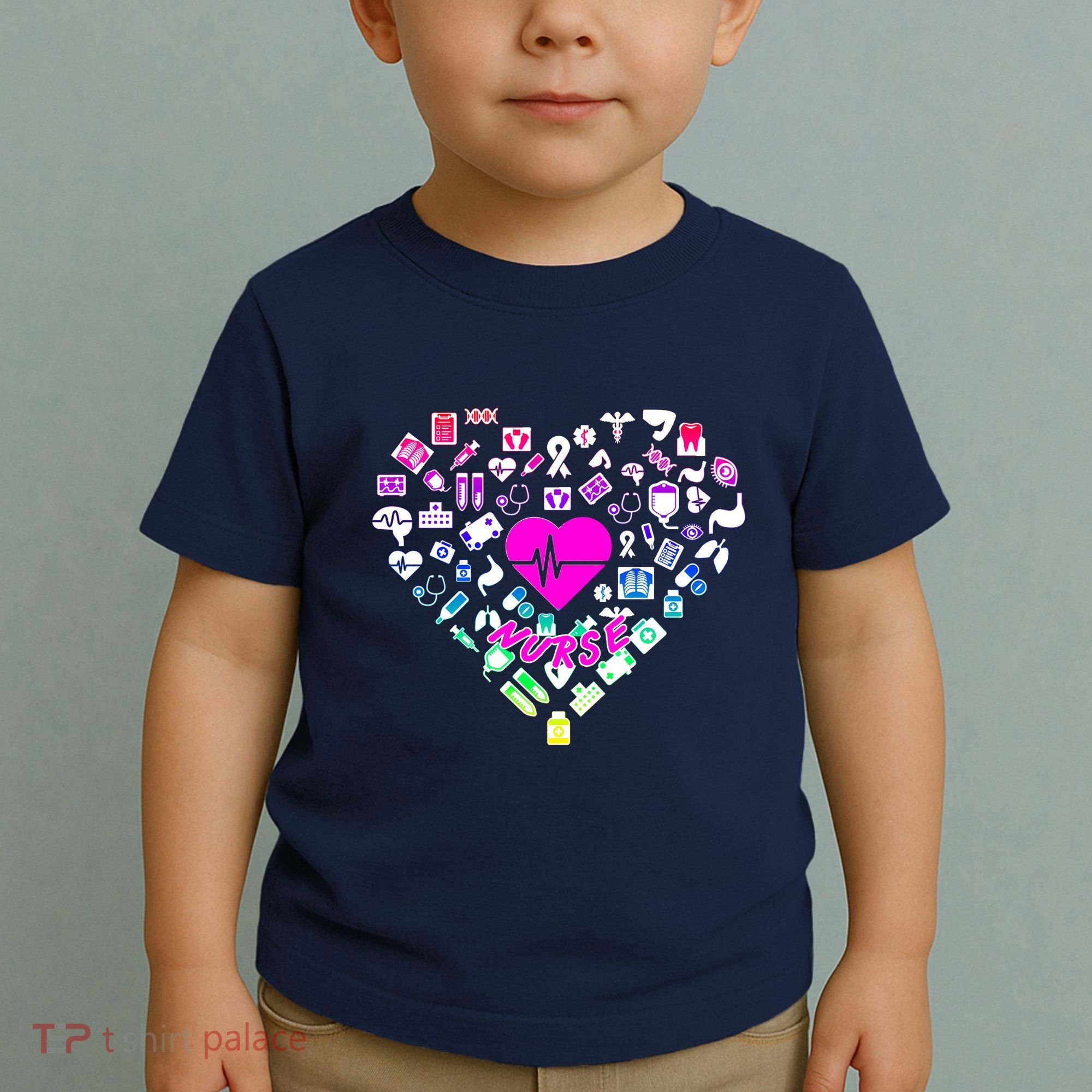 Love Nursing Rainbow Heart Collage Toddler T-Shirt