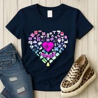 Love Nursing Rainbow Heart Collage Women's T-Shirt thumb 3