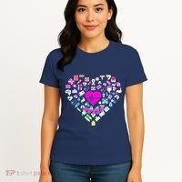 Love Nursing Rainbow Heart Collage Women's T-Shirt thumb 4