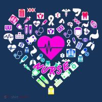 Love Nursing Rainbow Heart Collage Women's T-Shirt thumb 6