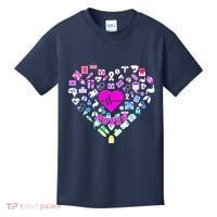 Love Nursing Rainbow Heart Collage Kids T-Shirt thumb 0