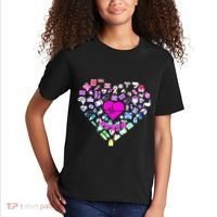 Love Nursing Rainbow Heart Collage Kids T-Shirt thumb 2