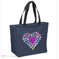 Love Nursing Rainbow Heart Collage Tote Bag thumb 2