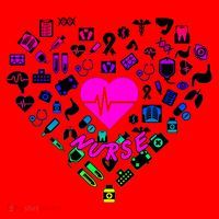 Love Nursing Rainbow Heart Collage Santa Hat thumb 1