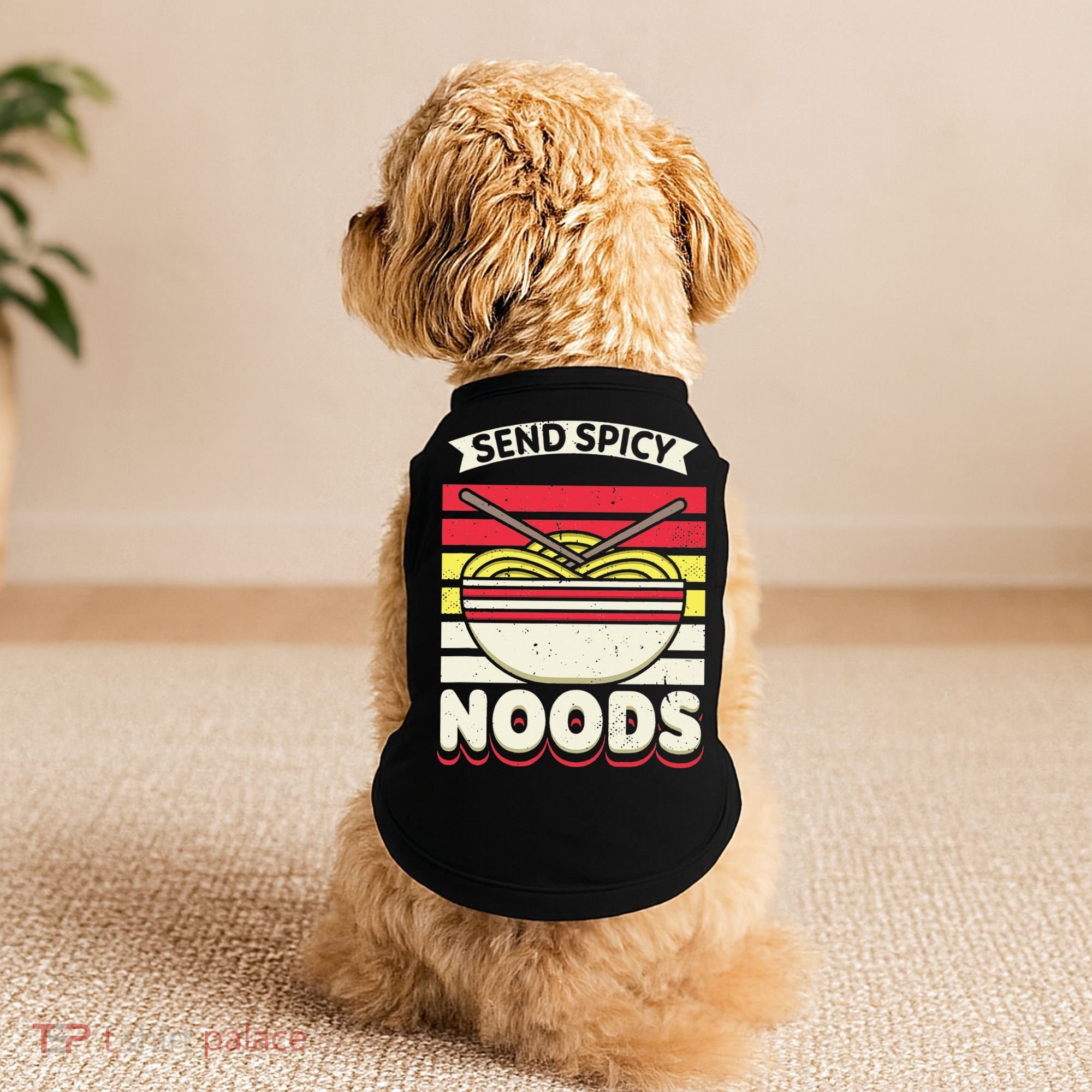 Love Noods Send Noodles Joke Ra Fan Doggie Tank