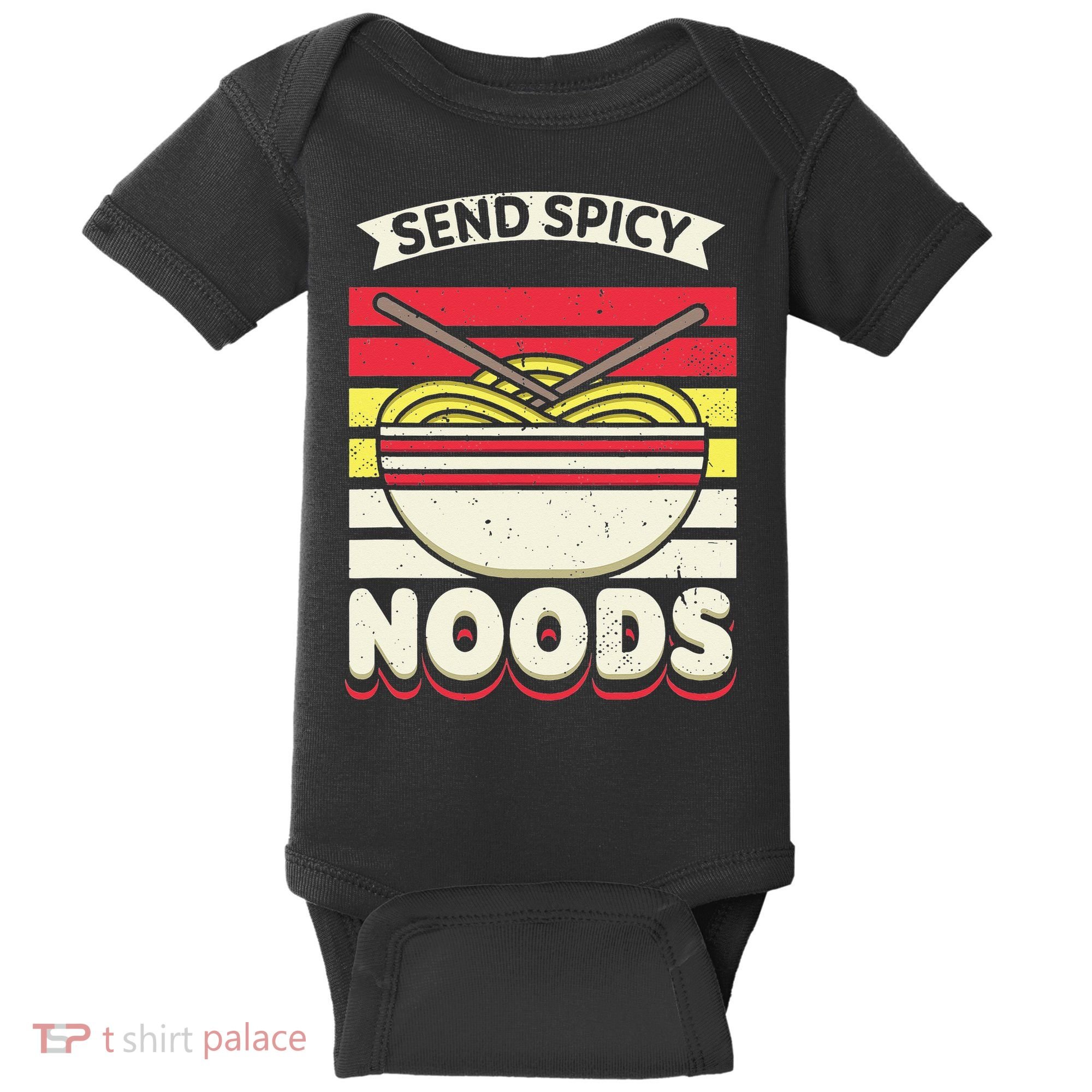 Love Noods Send Noodles Joke Ra Fan Baby Bodysuit