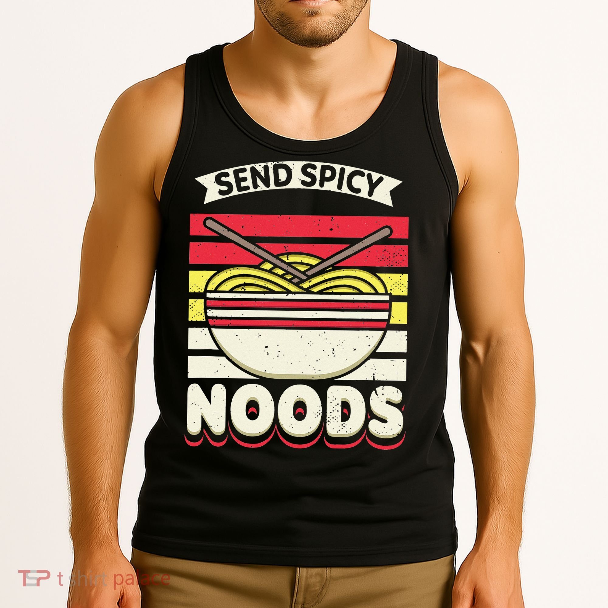 Love Noods Send Noodles Joke Ra Fan Tank Top