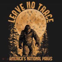 Leave No Trace America National Parks Big Foot USA-Made Doggie Bandana thumb 2