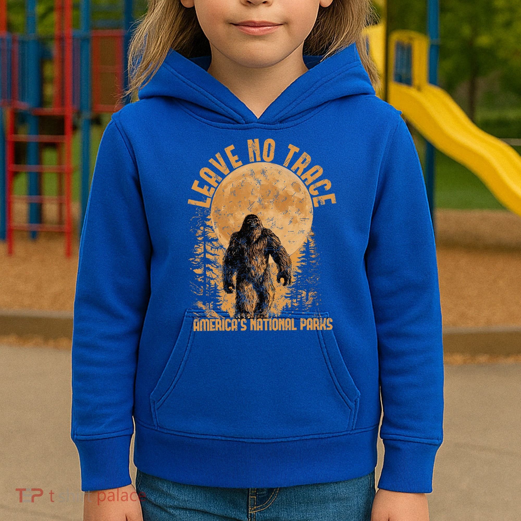 Leave No Trace America National Parks Big Foot Kids Hoodie