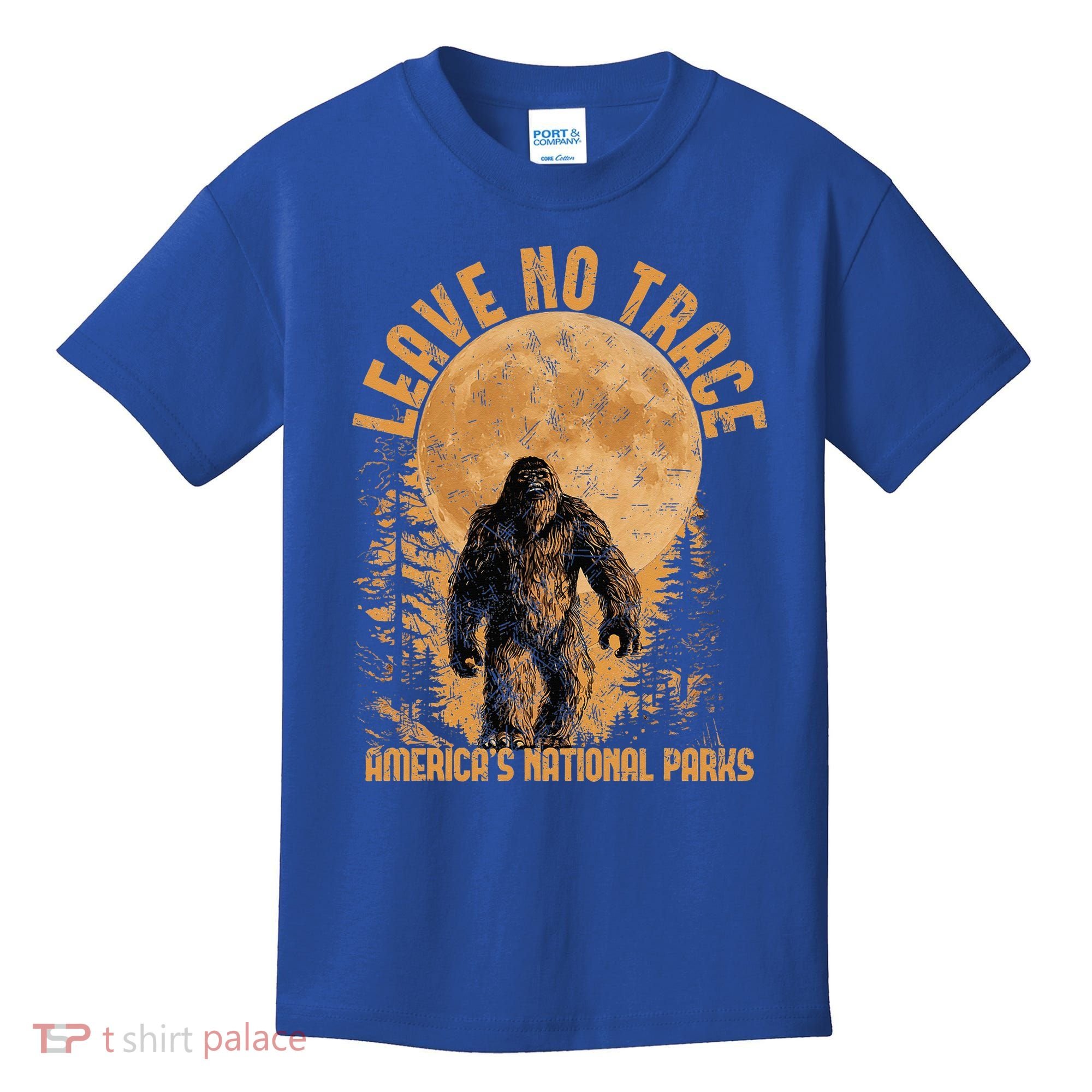 Leave No Trace America National Parks Big Foot Kids T-Shirt