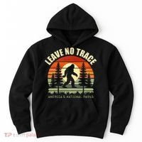 Leave No Trace Bigfoot Hiking And Camping Hoodie thumb 0