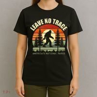 Leave No Trace Bigfoot Hiking And Camping T-Shirt thumb 4