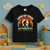 Leave No Trace Bigfoot Hiking And Camping Toddler T-Shirt thumb 3