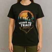 Leave No Trace America National Parks Funny Bigfoot T-Shirt thumb 4