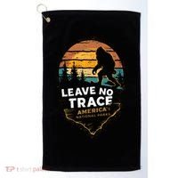 Leave No Trace America National Parks Funny Bigfoot Golf Towel thumb 0